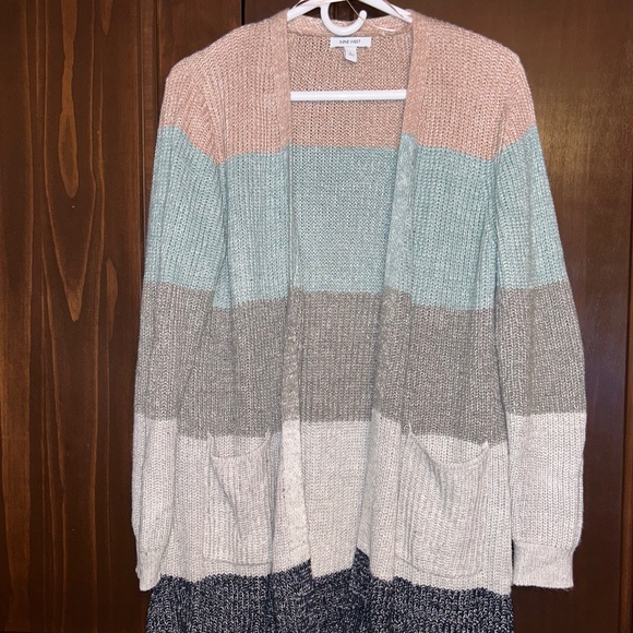 Women’s Nine West knit cardigan, color block - Picture 1 of 3